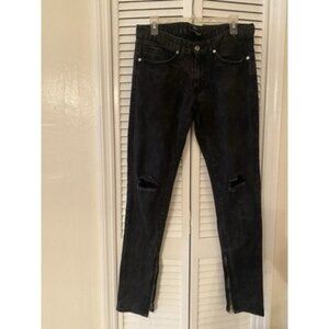 Forever 21 Ripped Denim Jeans Black Men's Size 31